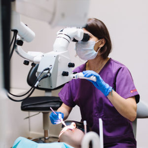 Raleigh dental services - dentist with a patient